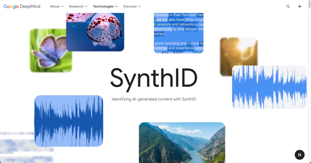 SynthIDの公式サイト