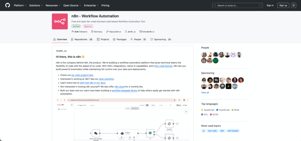 n8nのGitHub