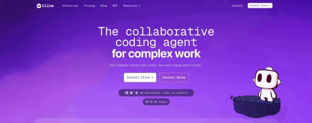 Clineの公式サイト