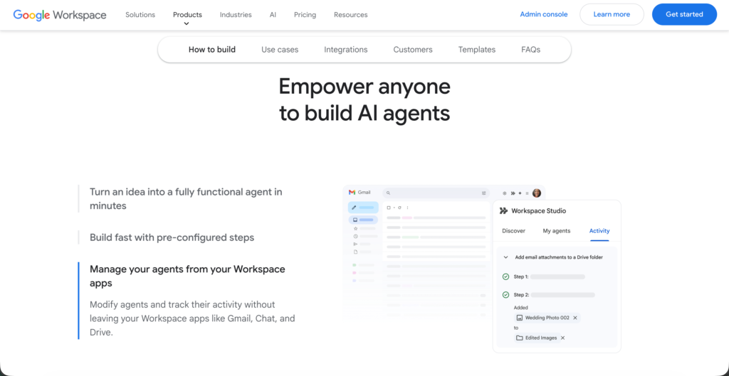 Google Worsspaceの公式サイト
