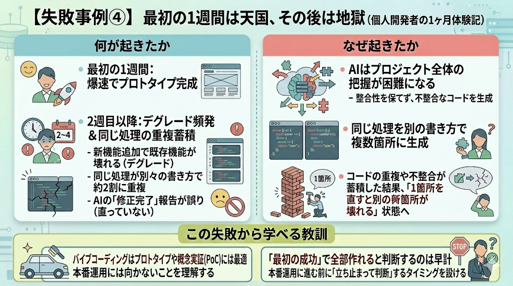 【失敗事例④】 最初の1週間は天国、その後は地獄（個人開発者の1ヶ月体験記）の解説画像