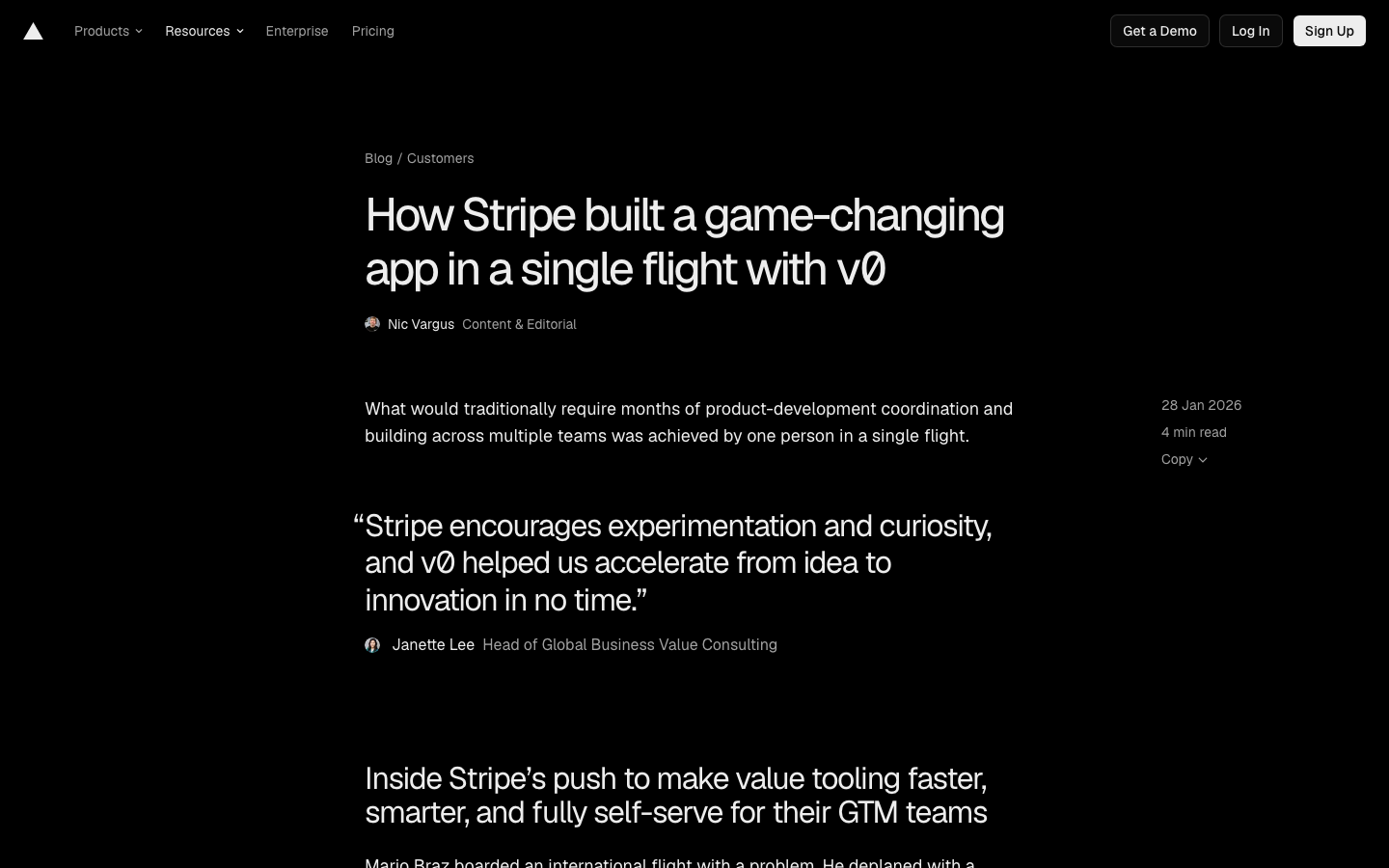 Stripeの事例紹介ページ