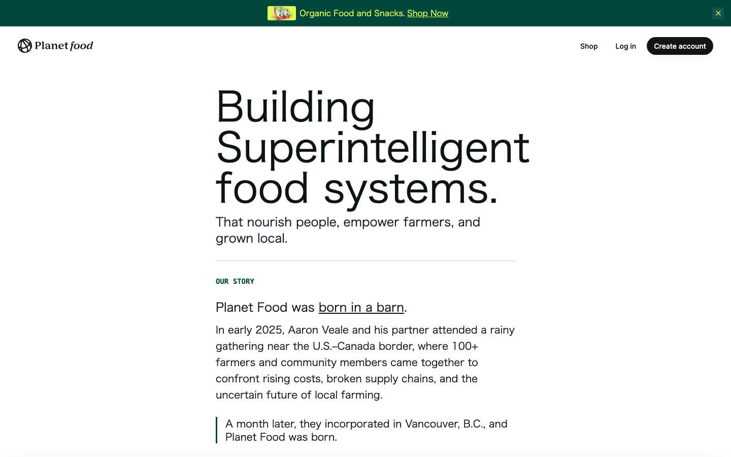 Planet Foodの公式サイト
