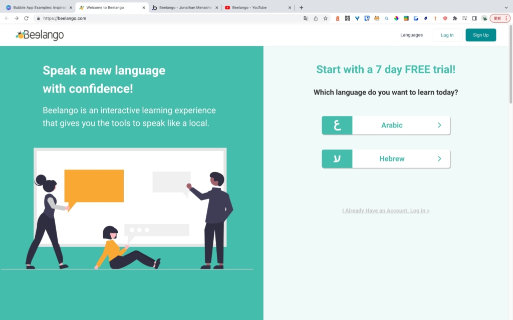 Beelango(言語学習のeラーニングアプリ)