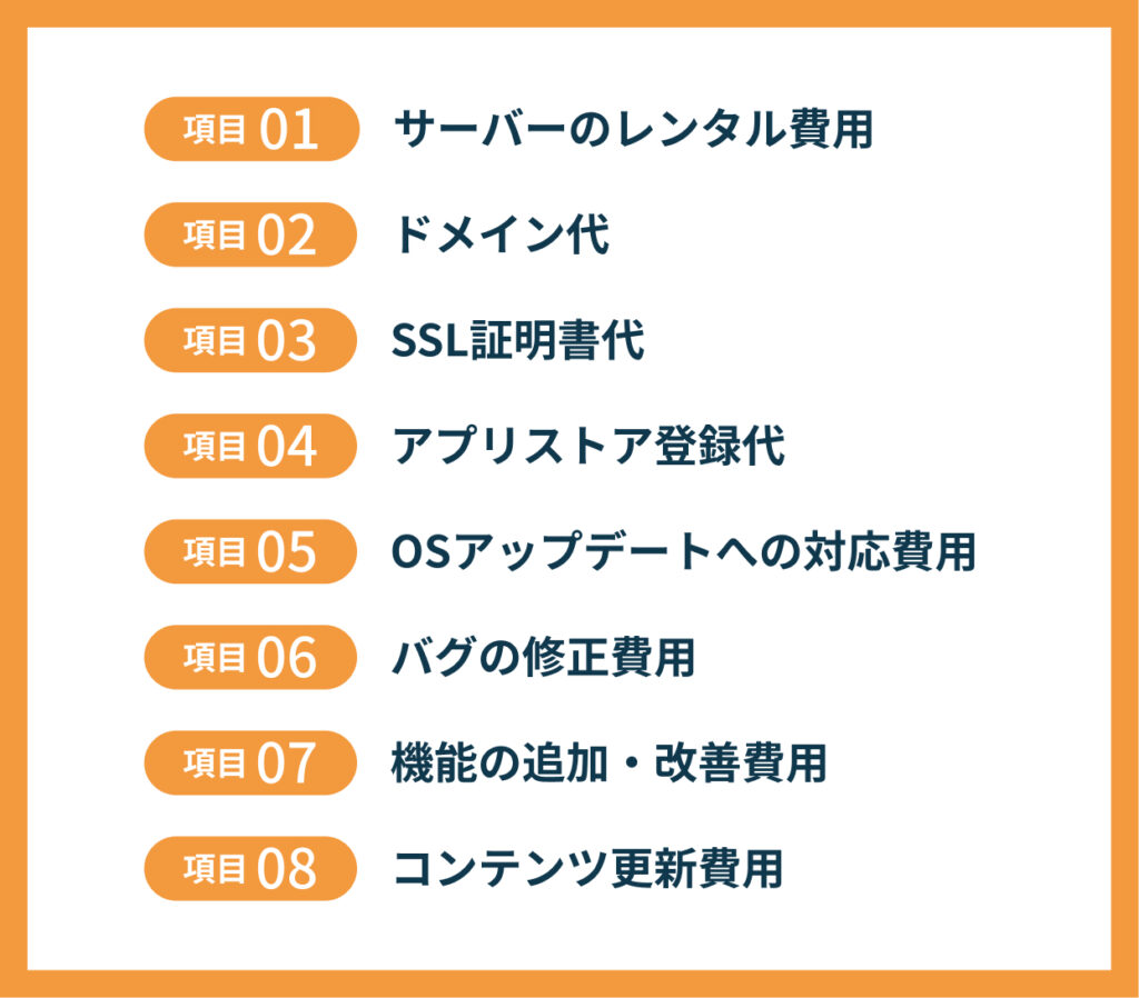 運用保守にかかる8つの費用