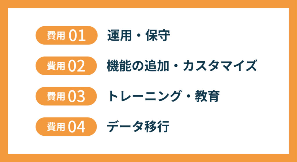 CRM（顧客管理システム）の開発費以外にかかる4つの費用