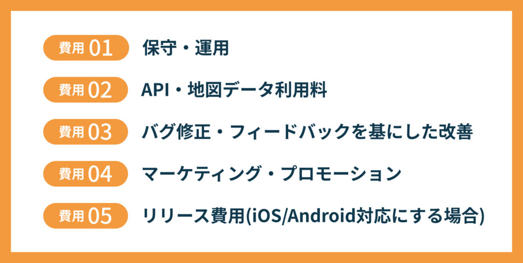 位置情報アプリの開発費以外にかかる5つの費用