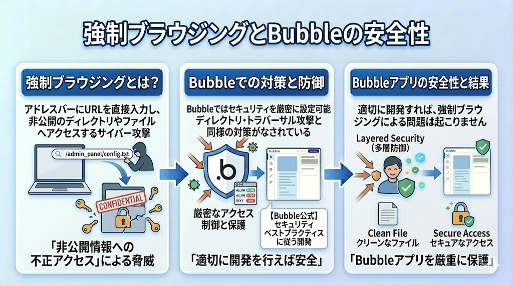 強制ブラウジングとBubbleによるセキュリティ対策の解説画像