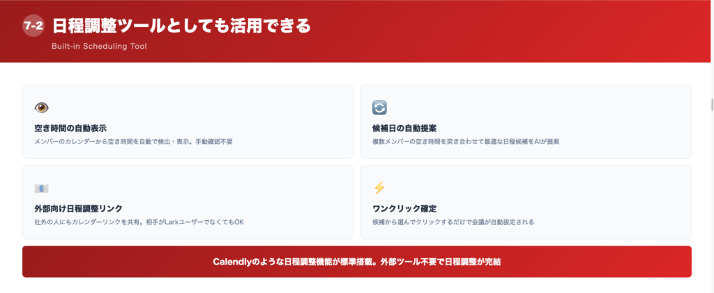 ②日程調整ツールとしても活用できるの解説画像