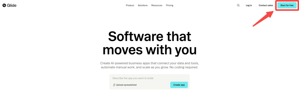 Glideの公式サイト