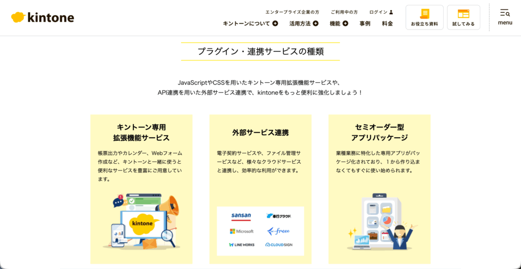 kintoneの公式サイト