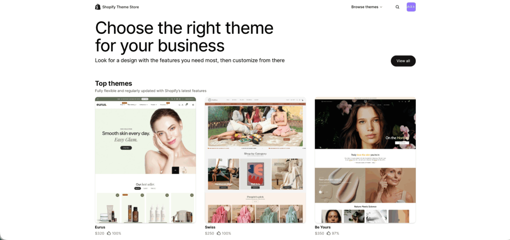 Shopifyのテーマストア
