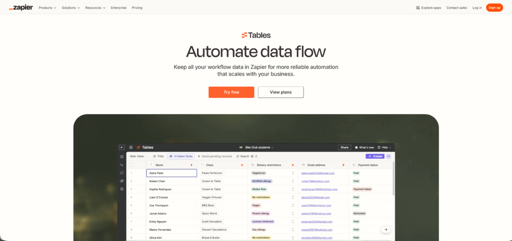 Zapierの公式サイト